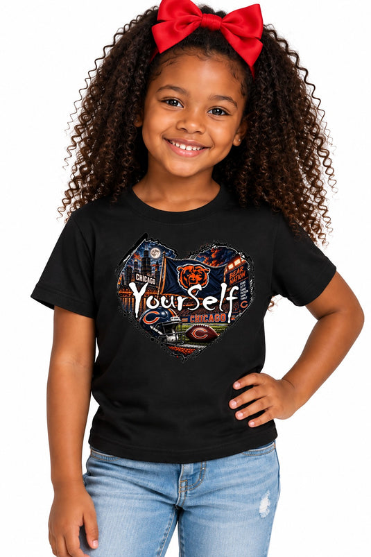 LY Chicago Bears  Heart T-Shirt