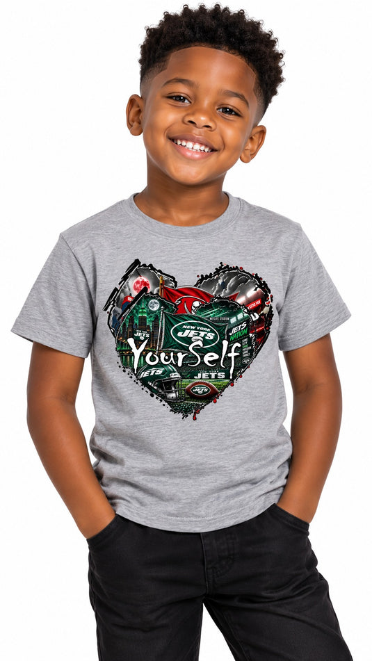 LY Jets Heart Graphic T-Shirt