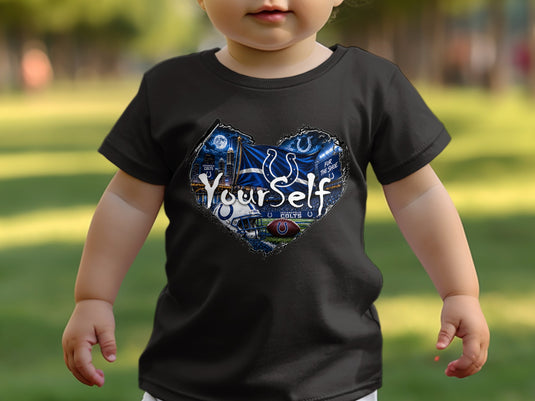 Indianapolis Colts heart graphic with "YourSelf" text and football imagery.