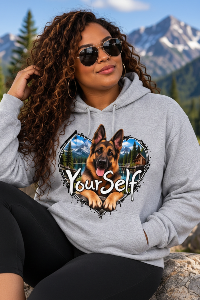 Load image into Gallery viewer, German Shepherd Love Yourself Hoodie
