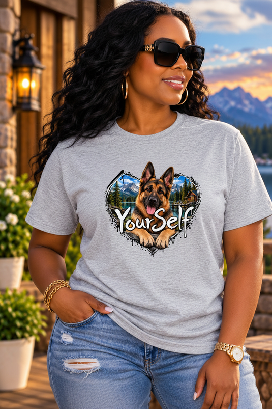 German Shepherd LY Tee - Gray