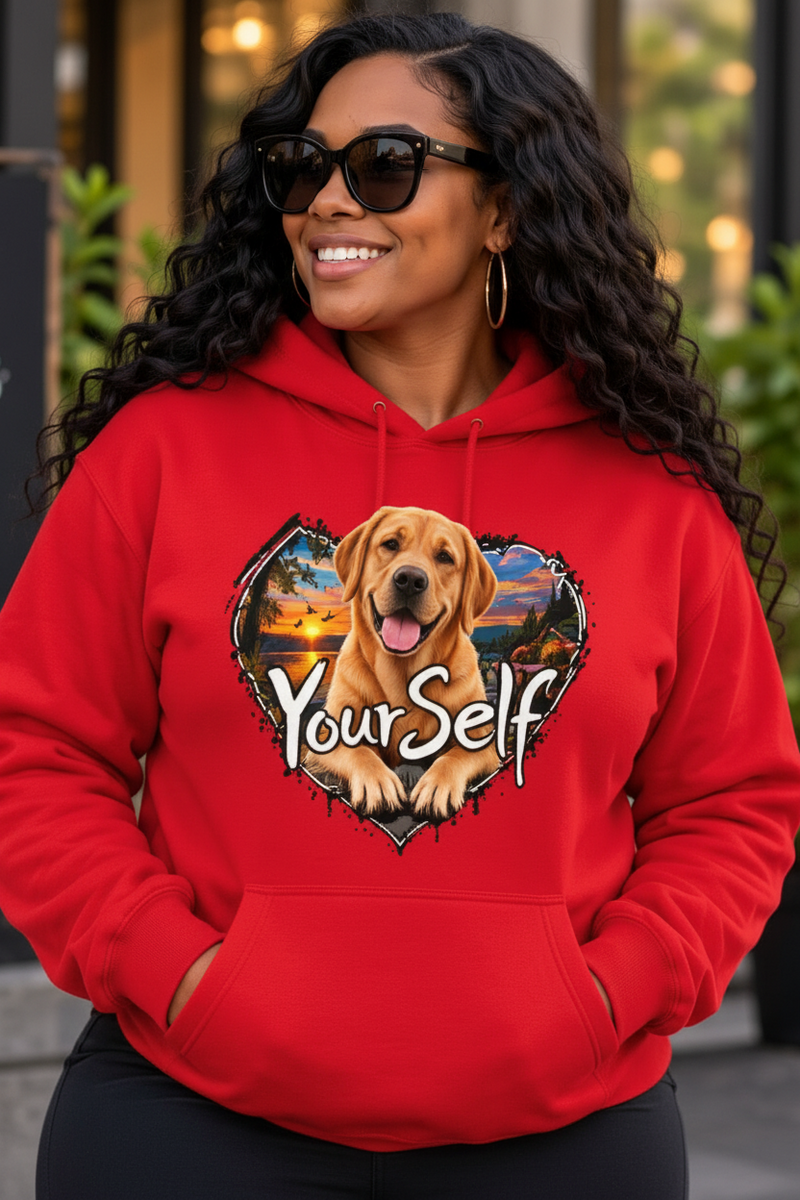 Load image into Gallery viewer, Golden Retriever Love Yourself Hoodie
