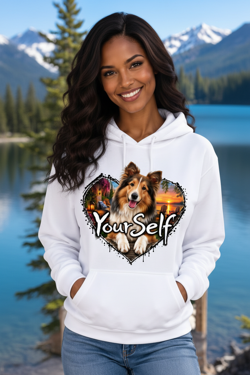 Load image into Gallery viewer, Collie Love Yourself Hoodie
